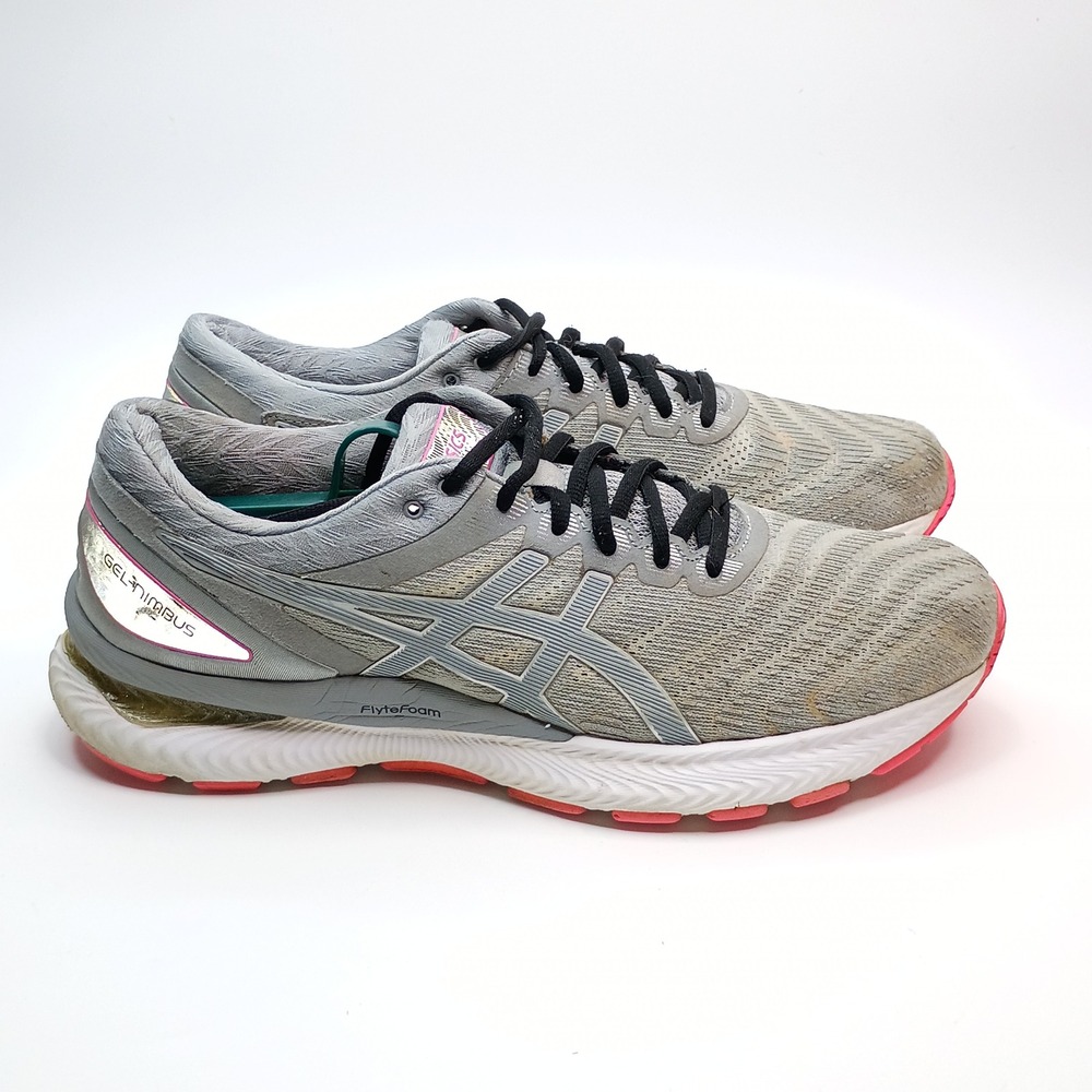 Asics Gel Nimbus 22 Womens Running Shoes Grey Pink 1012A585 Size 11 - Picture 5 of 9